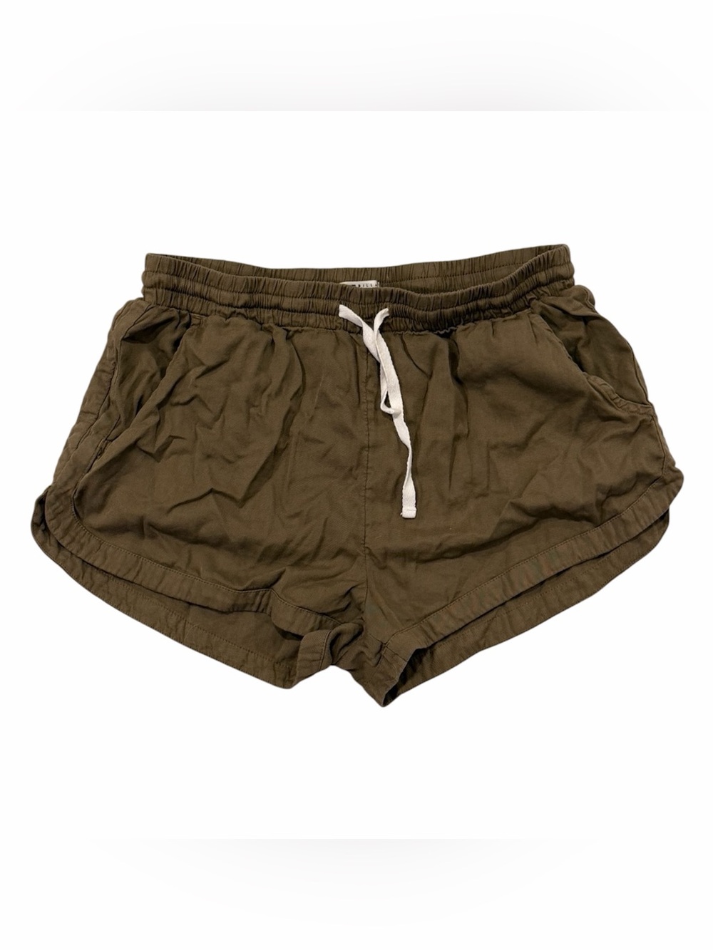 Billabong Olive Drawcord Athletic Shorts - size L